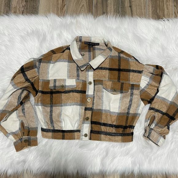 KENDRA Plaid Shacket New - Picture 4 of 10